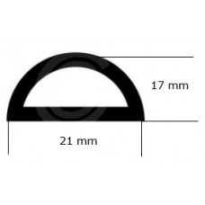 D-profil | selbstklebend EPDM Zellkautschuk | 21 x 17 mm | pro Meter